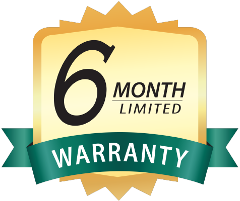 6-month warranty badge