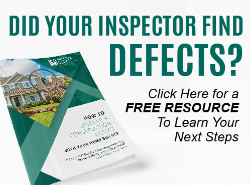 A graphic offering a free resource describing next steps for what to do after your inspector finds defects.